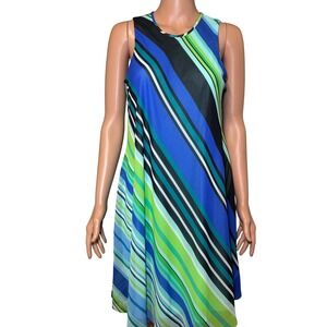 Calvin Klein Women's Sleeveless Striped Knee Length Dress Size 6